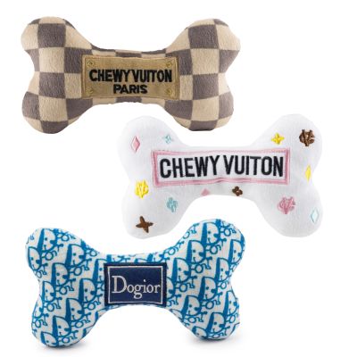 Chewy Vuitton Bone Dog Toy
