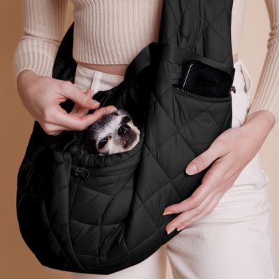 Eco Packable Sling Dog Carrier - Black
